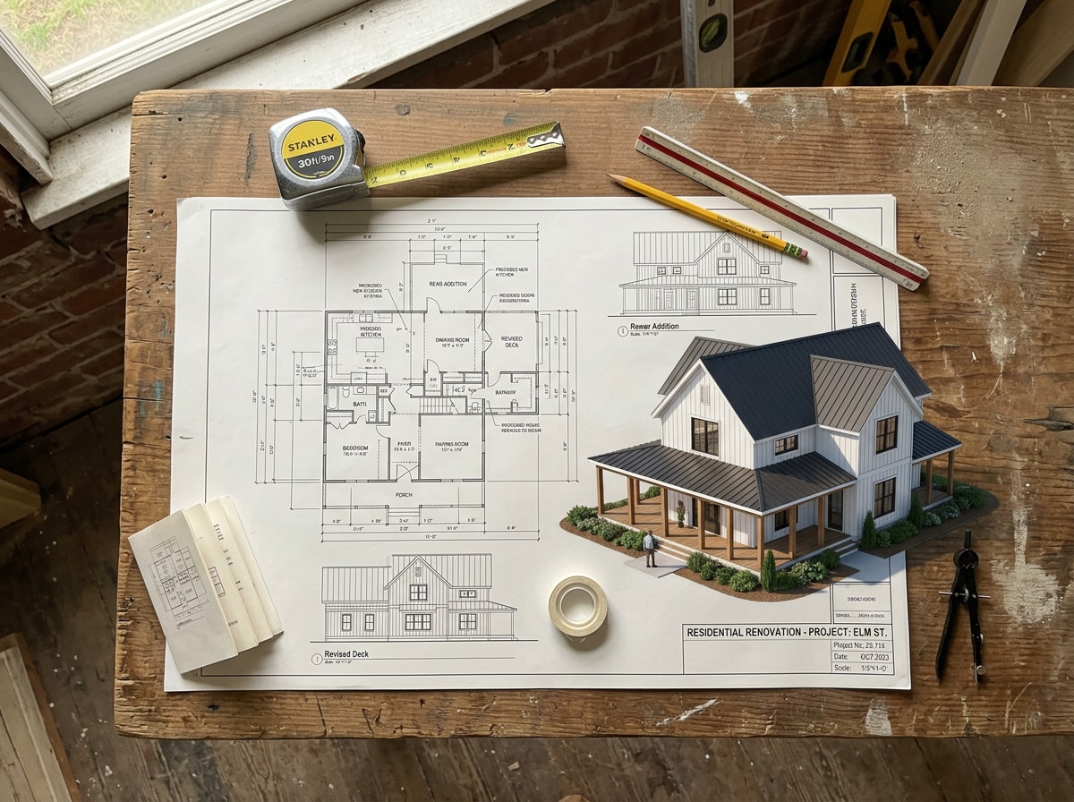 Diagram showing the design-build process from initial consultation through construction for a Los Angeles County remodel