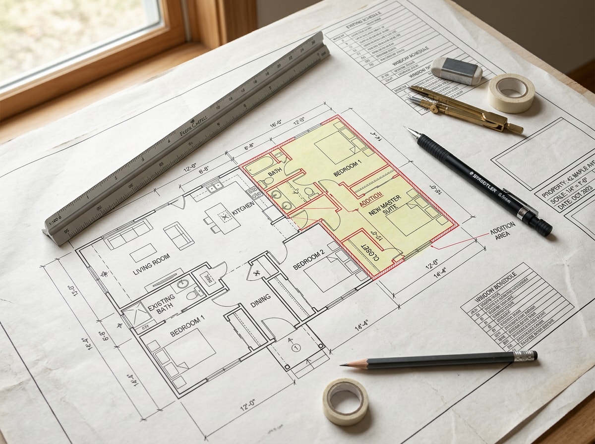 2026 room addition cost comparison chart showing price ranges per square foot for bedroom, master suite, and second-story additions in Orange County, CA