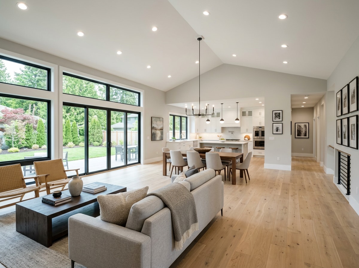 Completed whole home remodel in North Hollywood, CA featuring open living space and updated finishes